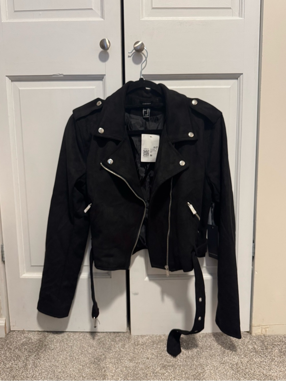 Black suede jacket